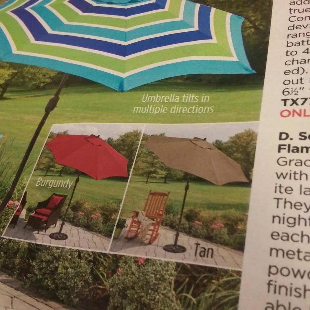 10 in tilt heavy canvas umbrella with base